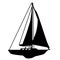 Sailboat Hand drawn, Vector, Eps, Logo, Icon, silhouette Illustration by crafteroks for different uses.