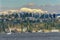 Sailboat Houses Lake Washington Snow Capped Mountains Bellevue Washington