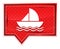 Sailboat icon misty rose pink banner button