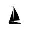 Sailboat icon vector. yacht illustration sign. sailing ship symbol. sailfish logo.