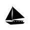 Sailboat icon vector. yacht illustration sign. sailing ship symbol. sailfish logo.