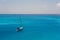 Sailboat on the Ionian sea