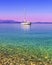 Sailboat in the Ionian sea