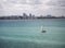 A sailboat just off Miami, Florida