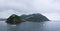 Sailboat in La Concha Bay, in front of Santaclara Island, Donostia-San Sebastian.