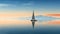 Sailboat in the lake, calm water
