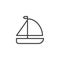 Sailboat line icon