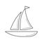 Sailboat line icon.