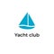 Sailboat logo icon vector