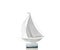 Sailboat made of metal isolated on a white background