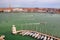 Sailboat marina at San Giorgio Maggiore Island in Venice, Italy