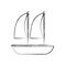 Sailboat marine isolated icon