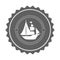 sailboat maritime emblem icon