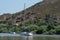 Sailboat and motorboat moored on Rio Guadiana