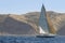 Sailboat Near Coast In The Ocean