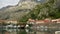 Sailboat near the old town of Bay of Kotor, Montenegro