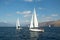 Sailboat participate in sailing regatta 12th Ellada