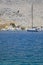 A Sailboat by Pedi Harbor in Symi, Greece