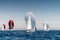 Sailboat race with multiple yachts