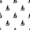 Sailboat for sailing.Boat to compete in sailing.Ship and water transport single icon in black style vector symbol stock