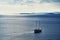 Sailboat in the sea in the evening, Croatia