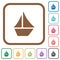Sailboat simple icons
