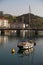 Sailboat stranded in the port of Orio