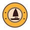 Sailboat summer isolated icon