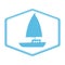 Sailboat summer isolated icon