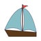 Sailboat summer symbol