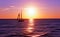 Sailboat at sunset