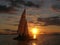 Sailboat at sunset