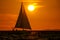 Sailboat-sunset-orange sky