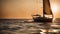 sailboat at sunset sailing boat at sunrise