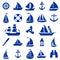 Sailboat symbol set.