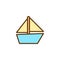 Sailboat toy filled outline icon