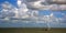 Sailboat under a cloudy sky