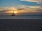 Sailboat under the sunset in Aruba