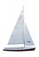 Sailboat under the white background