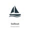 Sailboat vector icon on white background. Flat vector sailboat icon symbol sign from modern transportation collection for mobile