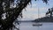 Sailboat water and the shoreline of lake washington