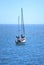 Sailboat in waters outdoors.