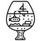 Sailboat in a wineglass