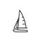 Sailboat yacht line icon