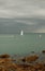 Sailboats against a cloudy sky