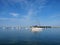 Sailboats at anchor in Crandon Marina on Key Biscayne.