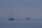 Sailboats anchored in Lake Ontario