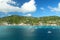 Sailboats anchored in St. Thomas