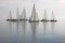 Sailboats in calm water