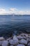 Sailboats and catamarans on the bay of Naples, Italy